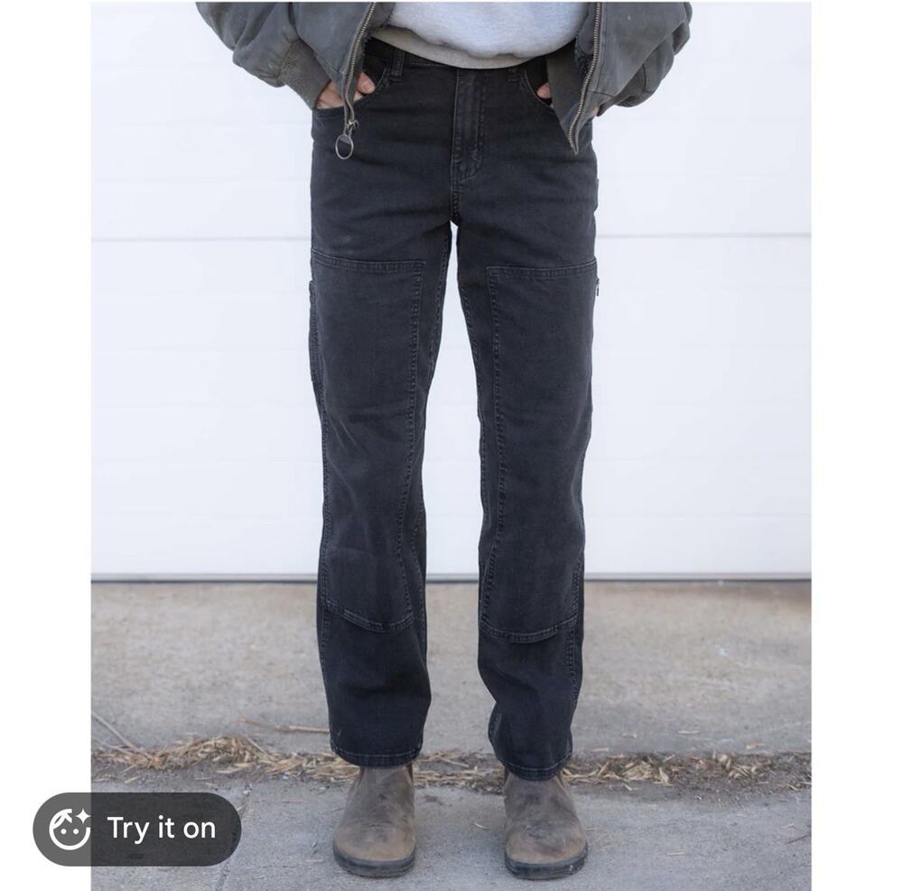 Ripton Superlite Utility Jeans Blue Cargo Reinforced Knees Jeans 31